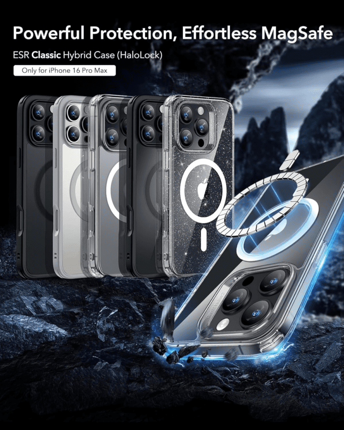 for Iphone 16 Pro Max Case, Compatible with Magsafe, Shockproof Military-Grade Protection, Magnetic Phone Case for Iphone 16 Pro Max 6.9 Inch, Clear - Image 3