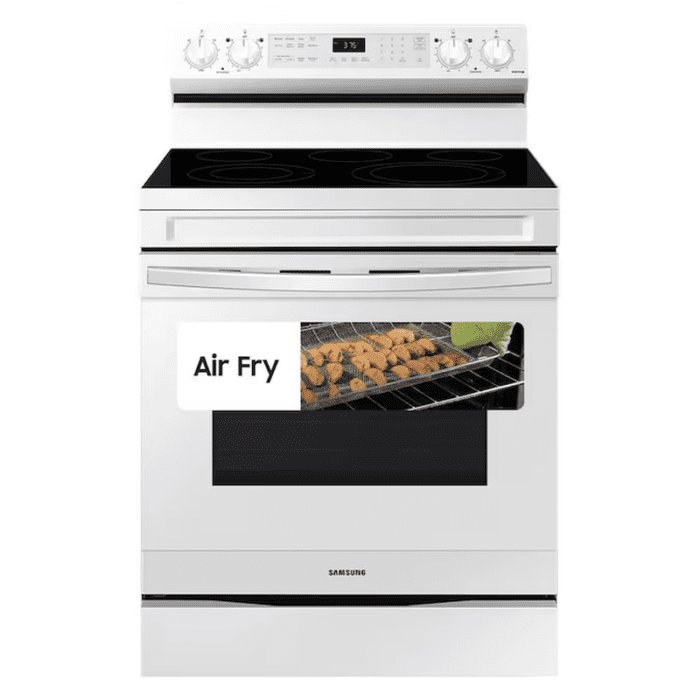 30-In Glass Top 5 Burners 6.3-Cu Ft Self & Steam Cleaning Air Fry Convection Oven Freestanding Smart Electric Range (Fingerprint Resistant Stainless Steel) - Image 12