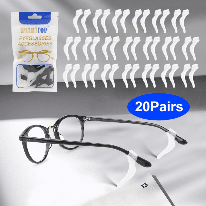 Eyeglass Ear Grips -20 Pairs Eye Glasses Ear Grippers Anti-Slip Holder, Silicone Ear Hook, Glasses Ear Grip Sleeve Retainer for Sports Glasses, Sunglasses Reading Glasses - Image 5