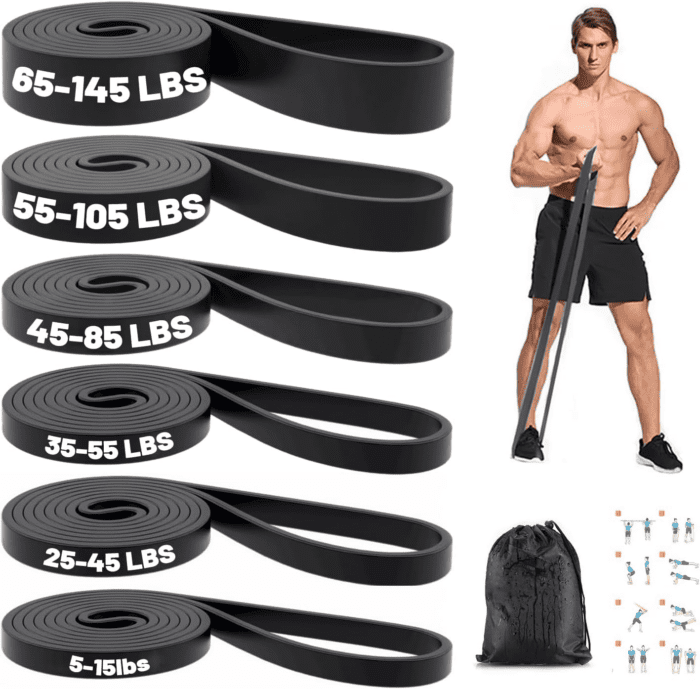 Resistance Bands, Pull up Bands, Exercise Workout Bands for Working Out, Pull up Assistance Bands Set for Men & Women, Body Stretching, Physical Therapy, Muscle Training