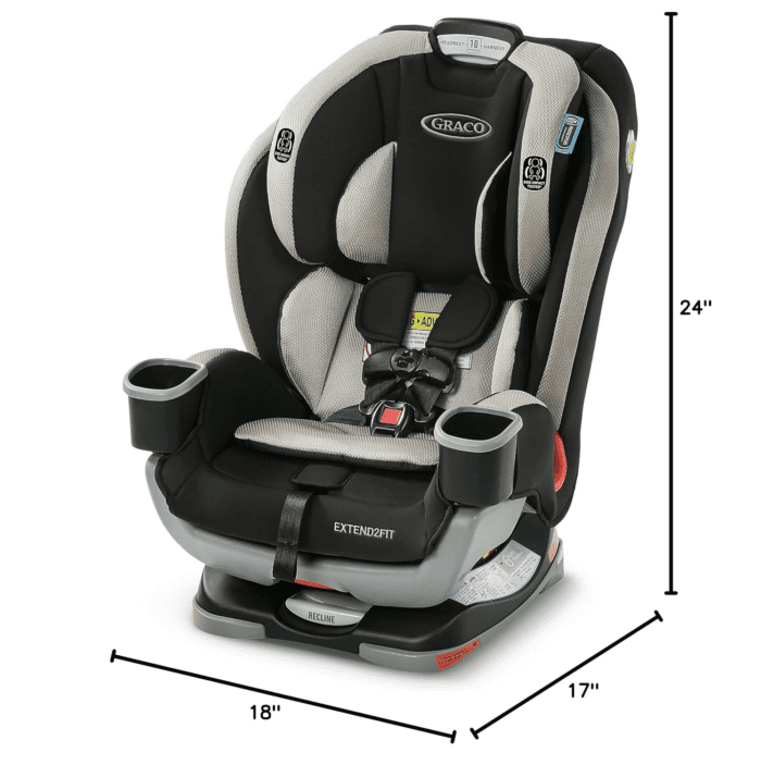 Extend2Fit 3-In-1 Car Seat, Grey Booster Car Seat Convertible - Image 9