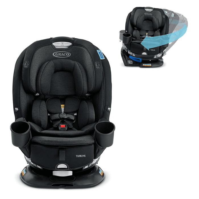 Turn2Me 3-In-1 Convertible Car Seat, Rotating Seat Feature, with Rear-Facing, Forward-Facing and Highback Booster Options in Cambridge