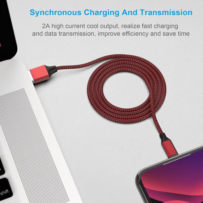 [Apple Mfi Certified] 6Pack 3/3/6/6/6/10 FT Iphone Charger Nylon Braided Fast Charging Lightning Cable Compatible Iphone 14 Pro/13 Mini/13/12/11 Pro Max/Xr/Xs/8/7/Plus/6S/Se/Ipad - Image 4