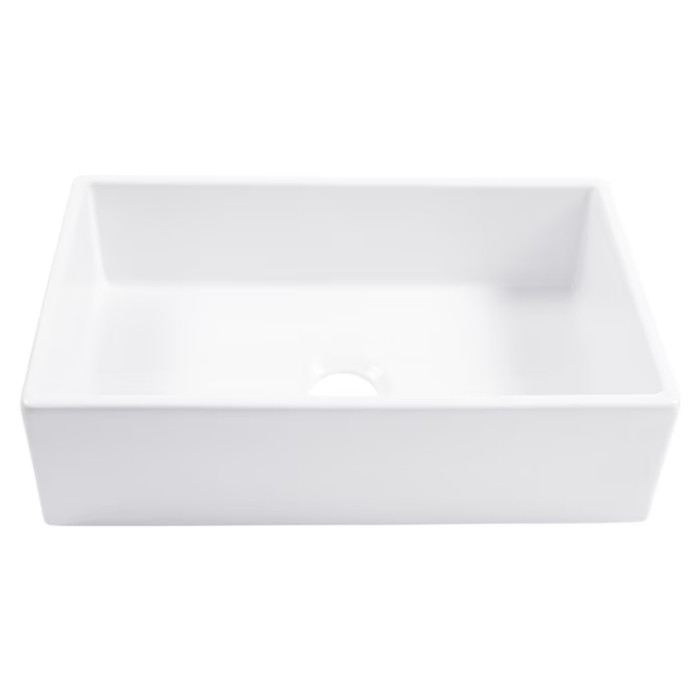 Turner Undermount Farmhouse Apron Front 30-In X 18-In Crisp White Fireclay Single Bowl Kitchen Sink - Image 4