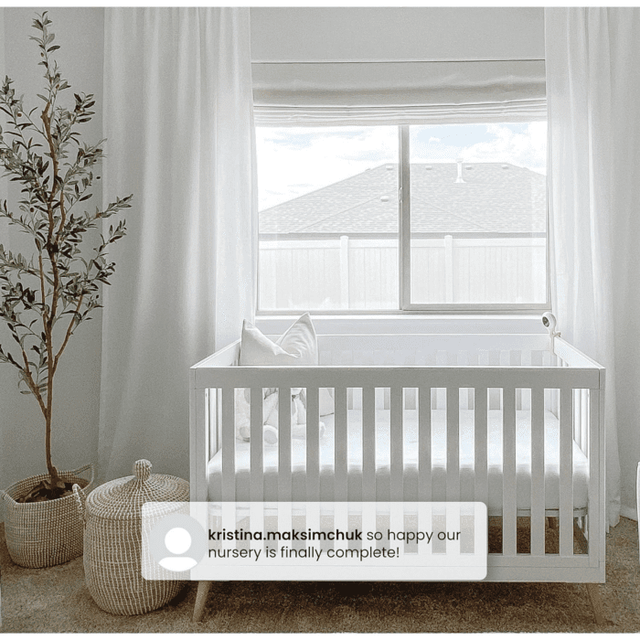 Essex 4-In-1 Convertible Baby Crib, Bianca White with Natural Legs - Image 9