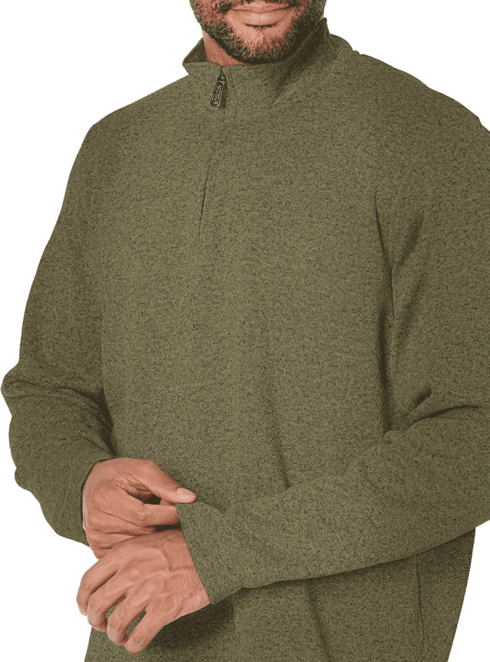 Men'S Long Sleeve Fleece Quarter-Zip Sweater - Image 3