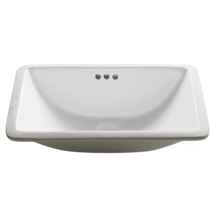 Elavo Ceramic Undermount Rectangular White Bathroom Sink (20.25-In X 15.13-In) - Image 19