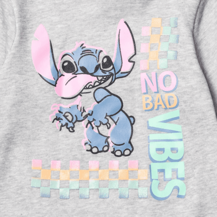 Lilo & Stitch Girls French Terry Crossover Hoodie Toddler to Big Kid - Image 3