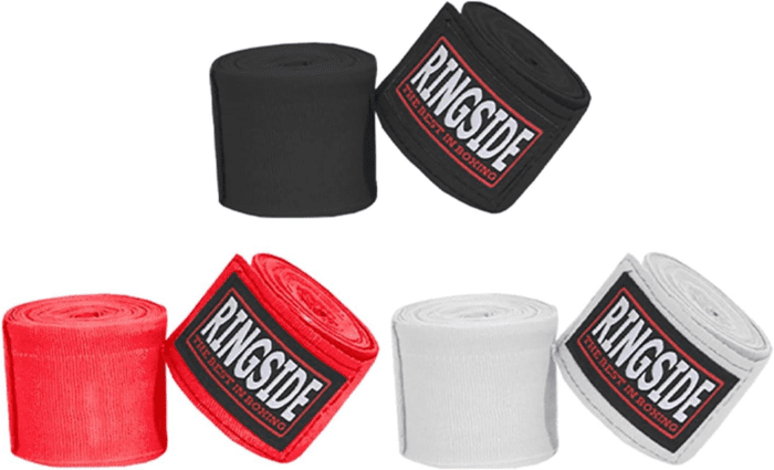 Elastic 180 Inch Mexican Style Boxing Hand Wraps, 3 Pairs, Assorted Colors