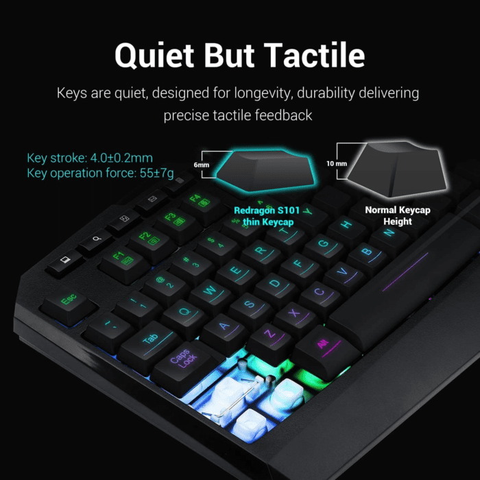 S101 Gaming Keyboard, M601 Mouse, RGB Backlit Gaming Keyboard, Programmable Backlit Gaming Mouse, Value Combo Set [New Version] - Image 3