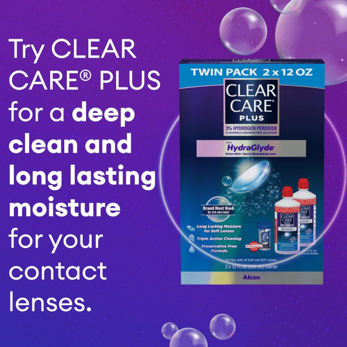 plus Cleaning Solution with Lens Case, Twin Pack, Multi, 12 Oz, Pack of 2 - Image 6