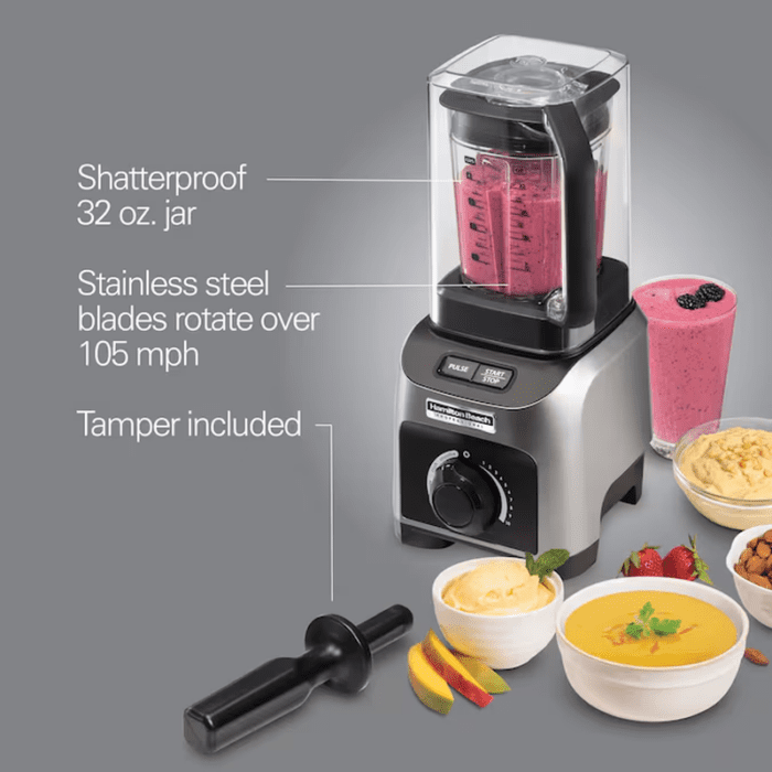 32-Oz 4-Speed Countertop Blender (Silver) - Image 3