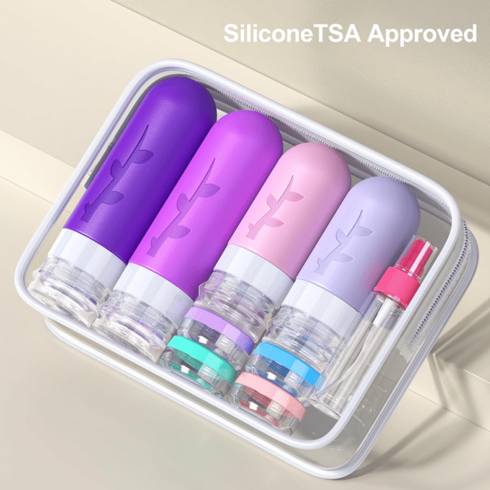 18 Pack Travel Bottles for Toiletries, Tsa Approved Travel Containers for Toiletries, Silicone Leak Proof Refillable Liquid 3Oz 2Oz Travel Essentials for Shampoo Conditioner Lotion BPA Free - Image 4