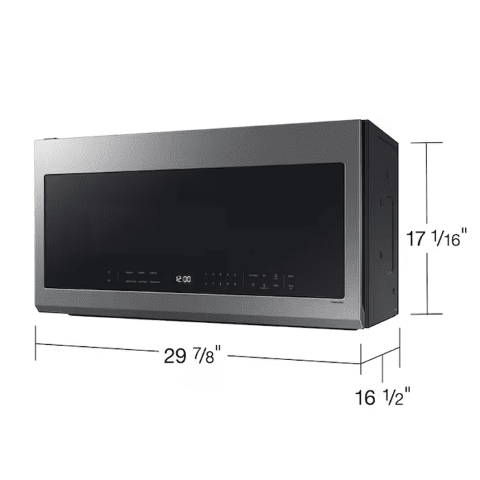 2.1-Cu Ft 1000-Watt 29.87-In Over-The-Range Microwave with Sensor Cooking (Stainless Steel) - Image 7