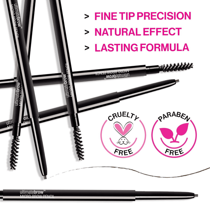 Ultimate Brow Micro Eyebrow Retractable Pencil, Ash Brow, Ultra Fine 1.5Mm Tip, Draws Tiny Brow Hairs - Image 2