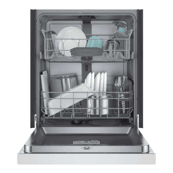 100 Series 24-In Front Control Smart Built-In Dishwasher (White), 50-Dba Very Quiet Sound Level - Image 2