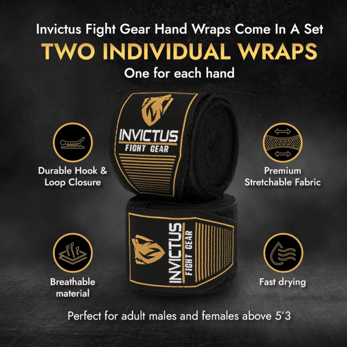 Fight Gear Boxing Wraps 180 Inch Hand Wraps for Men Women in Muay Thai Kickboxing MMA Quick Wraps Boxing Gloves - Image 4