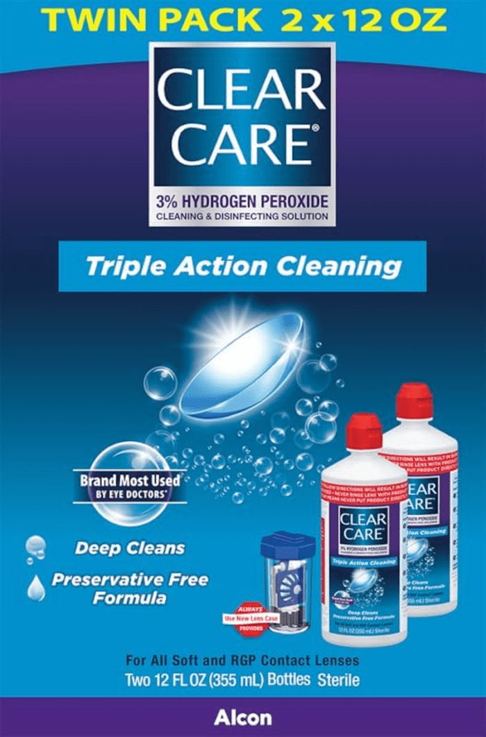 Cleaning & Disinfecting Solution with Lens Case, Twin Pack,12 Fl Oz (Pack of 2) - Image 2