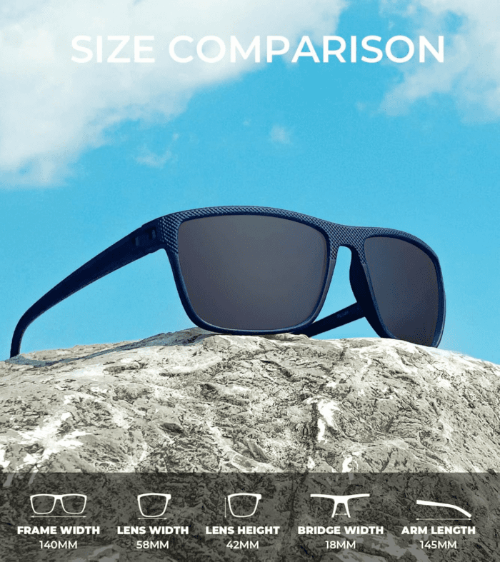 Polarized Sunglasses for Men, Lightweight Sun Glasses with UV Protection for Driving Fishing Golf - Image 3