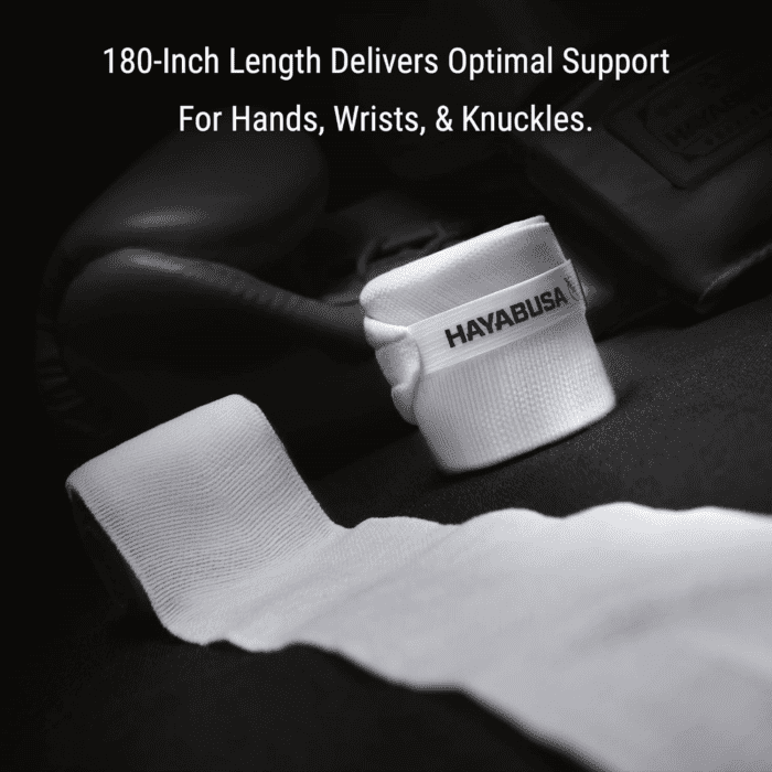 Gauze Boxing Hand Wraps for Men and Women Starter Thumb with Loop Hook & Loop Closure- White, 180 Inches - Image 4