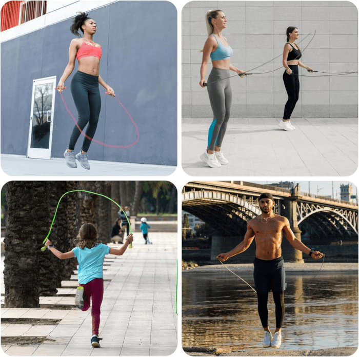 2 Pack Jump Rope for Fitness, Speed Rope Skipping Rope for Men, Kids and Women, Jumping Rope for Workout, PVC Long Jump Rope Set, Adjustable Exercise Jump Rope Boxing for Adult - Image 7