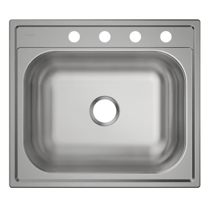 Dayton Drop-In 25-In X 22-In Stainless Steel Single Bowl 4-Hole Kitchen Sink