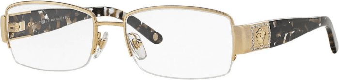 VE 1175B Eyeglasses W/Gold Frame and Non- 53 Mm Diameter Lenses,