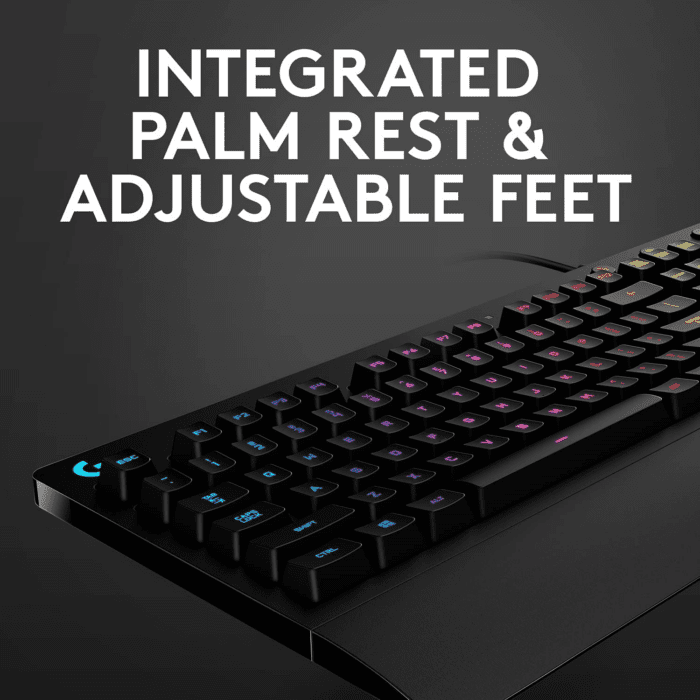 213 Prodigy Gaming Keyboard, LIGHTSYNC RGB Backlit Keys, Spill-Resistant, Customizable Keys, Dedicated Multi-Media Keys – Black - Image 5