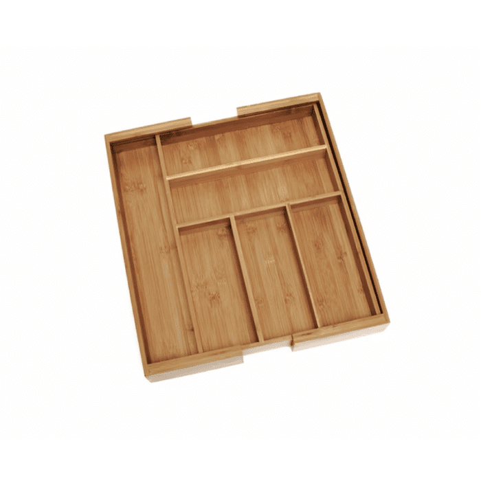 18.125-In X 13.125-In Brown Bamboo Wood Expandable Drawer Organizer - Image 4