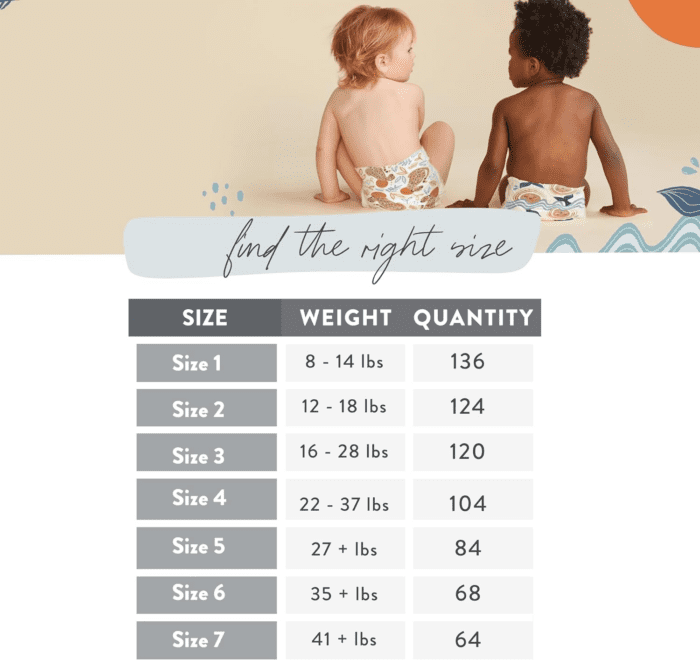 Clean Conscious Diapers | Plant-Based, Sustainable | Just Peachy + Flower Power | Super Club Box, Size 4 (22-37 Lbs), 104 Count - Image 5