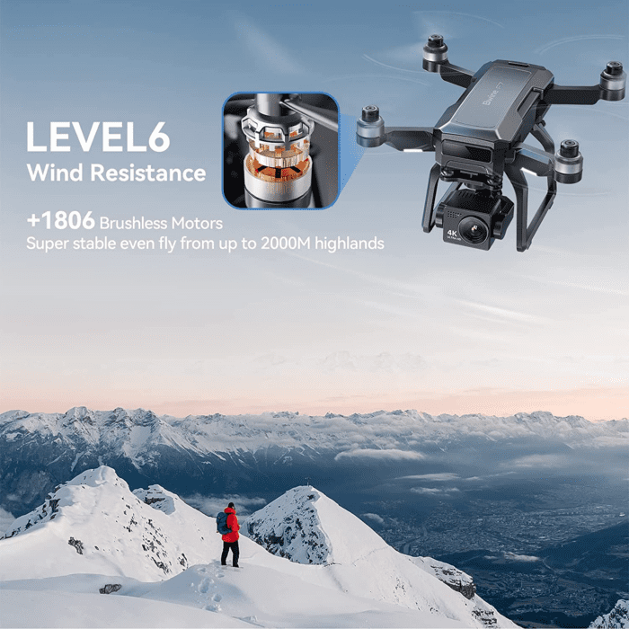 F7 GPS Drones with Camera for Adults 4K Night Vision, 3-Aix Gimbal, 2Mile Long Range, 75Mins Flight Time Professional Drone with 3 Battery, Auto Return+Follow Me+Fly Around+Beginner Mode for Kid - Image 7