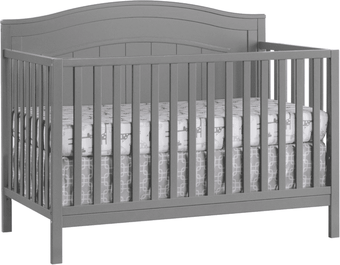 North Bay 4-In-1 Convertible Baby Crib, Dove Gray, Greenguard Gold Certified