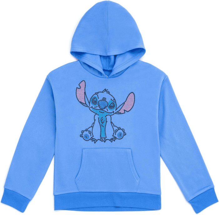 Lilo & Stitch Girls French Terry Crossover Hoodie Toddler to Big Kid