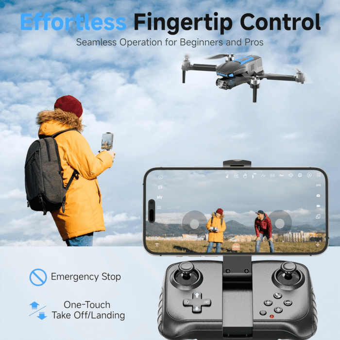 Drones with Camera for Adults 4K, Brushless Motor Drone for Kids Beginners, FPV Foldable RC Quadcopter with 3 Batteries, 45 Mins Long Flight Time, Beyond-Range Loss Alert, Toys Gifts for Men Boys - Image 5