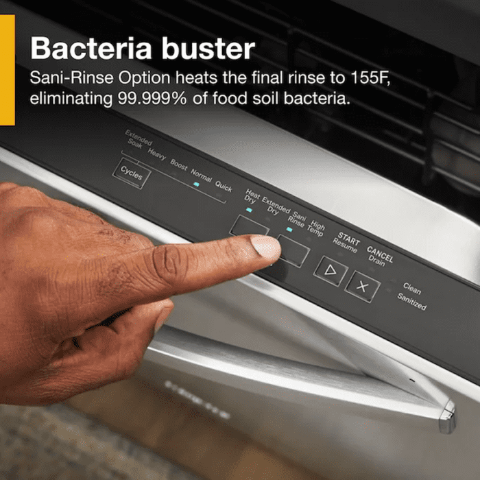 Eco Series 24-In Top Control Built-In Dishwasher with Third Rack (Fingerprint Resistant Stainless Steel), 51-Dba Standard Sound Level - Image 7