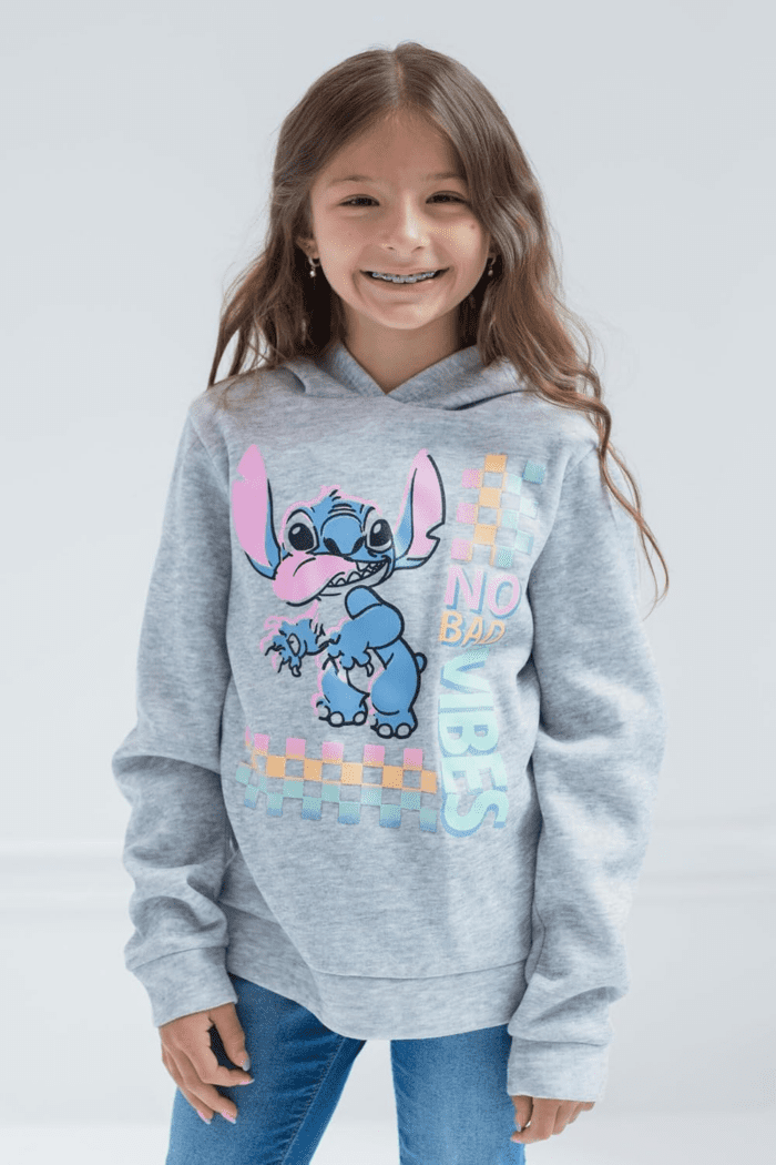 Lilo & Stitch Girls French Terry Crossover Hoodie Toddler to Big Kid - Image 4