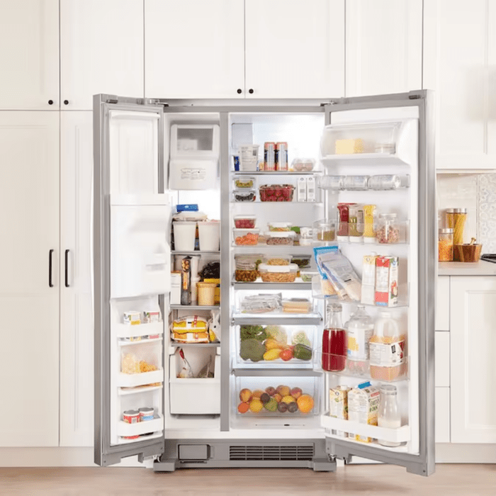 in Door Can Caddy 21.4-Cu Ft Side-By-Side Refrigerator with Ice Maker, Water and Ice Dispenser (Fingerprint Resistant Stainless Steel) - Image 12