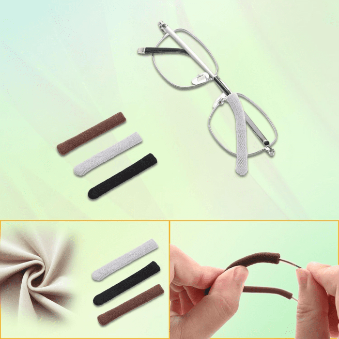 Anti-Slip Elastic Comfort Eyeglasses Temple Tips Sleeve, Microstructured Fabric Glasses Ear Grip, Soft and Well-Fitting Glasses Ear Cushion, Knitting Eyeglass Ear Grips, Glasses Accessories - Image 4