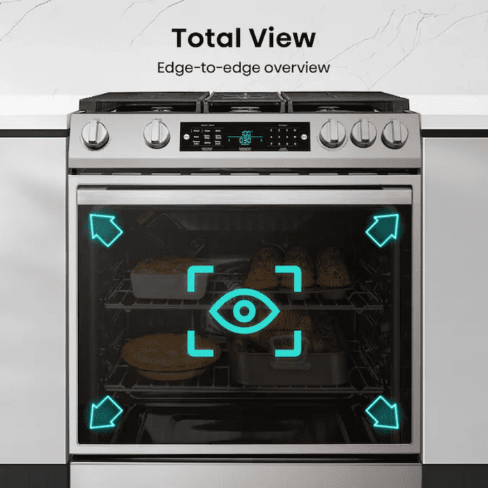 30-In Glass Top 5 Burners 5.8-Cu Ft Self & Steam Cleaning Air Fry Convection Oven Freestanding Electric Range (Stainless Steel) - Image 19