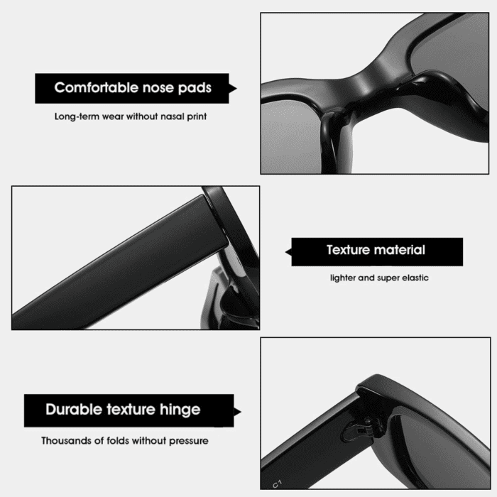 Rectangle Sunglasses for Women Retro Driving Glasses 90’S Vintage Fashion Narrow Square Frame UV400 Protection - Image 5