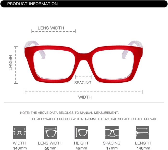 Classic Thick Square Frame Clear Lens Glasses for Women Men Non Prescription Eyeglasses - Image 5