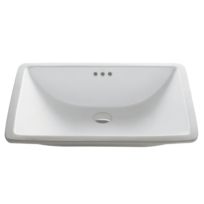 Elavo Ceramic Undermount Rectangular White Bathroom Sink (20.25-In X 15.13-In) - Image 17