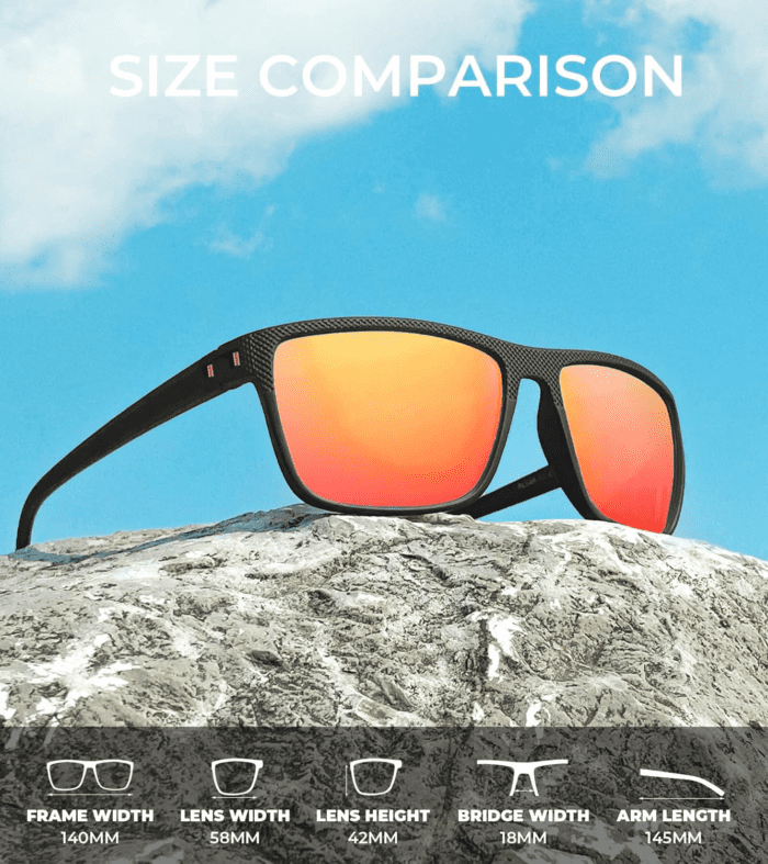 Polarized Sunglasses for Men, Lightweight Sun Glasses with UV Protection for Driving Fishing Golf - Image 3