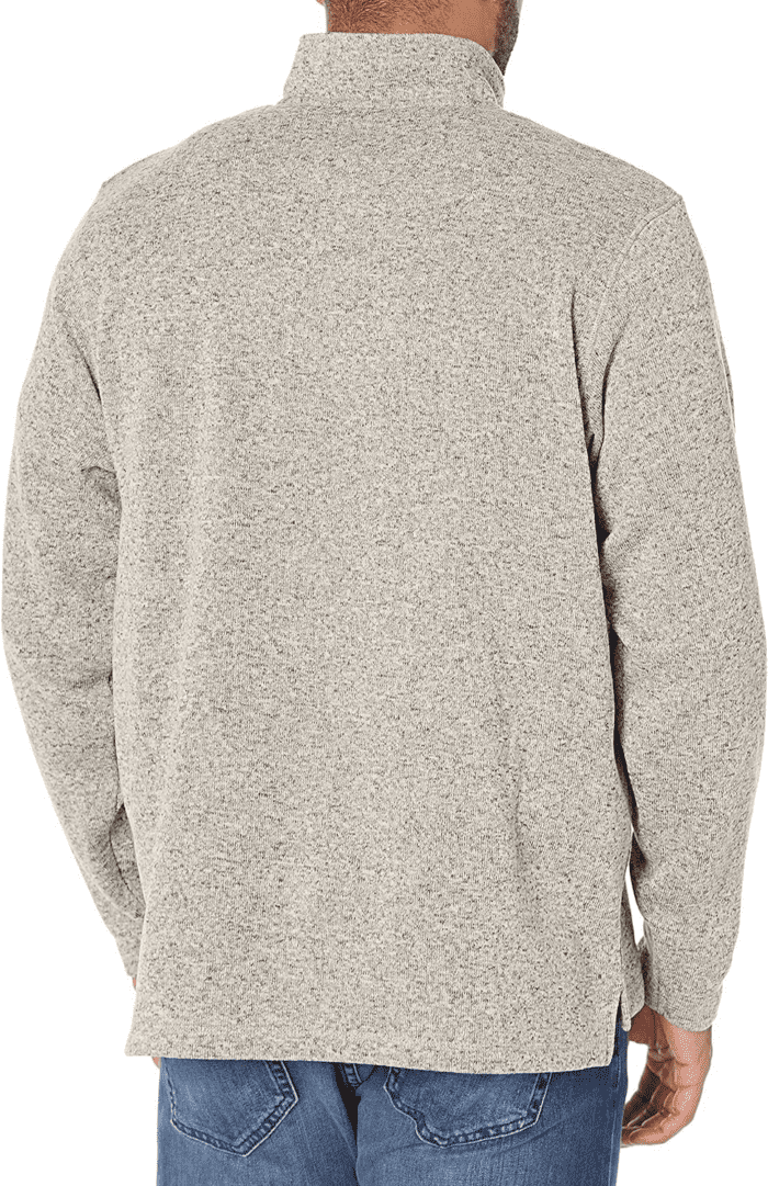 Men'S Long Sleeve Fleece Quarter-Zip Sweater - Image 2