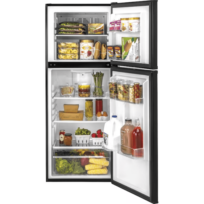 9.7-Cu Ft Counter-Depth Top-Freezer Refrigerator (Black) - Image 2