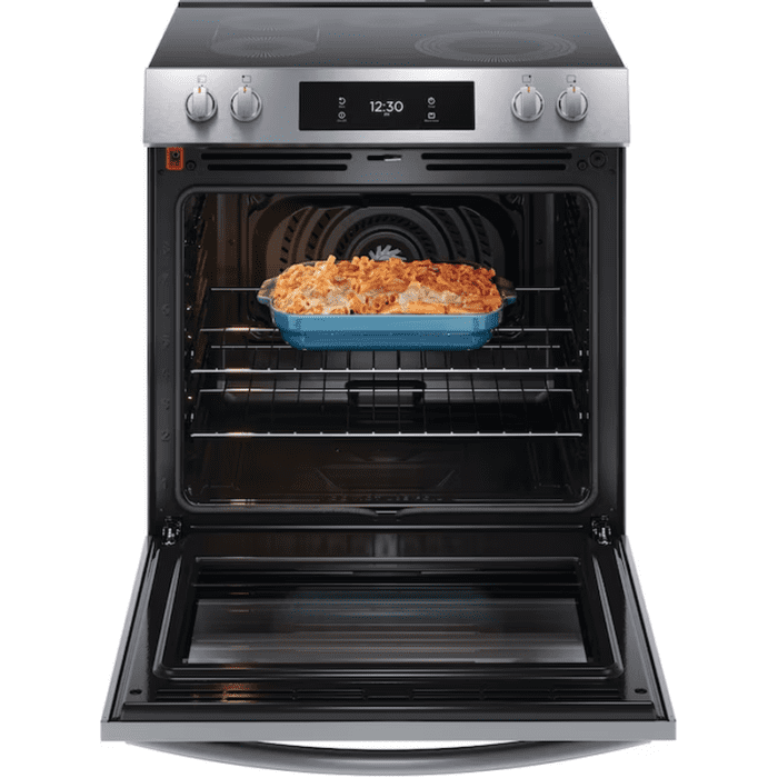 Gallery 30-In Glass Top 5 Burners 6.2-Cu Ft Self & Steam Cleaning Air Fry Convection Oven Slide-In Electric Range (Fingerprint Resistant Stainless Steel) - Image 2