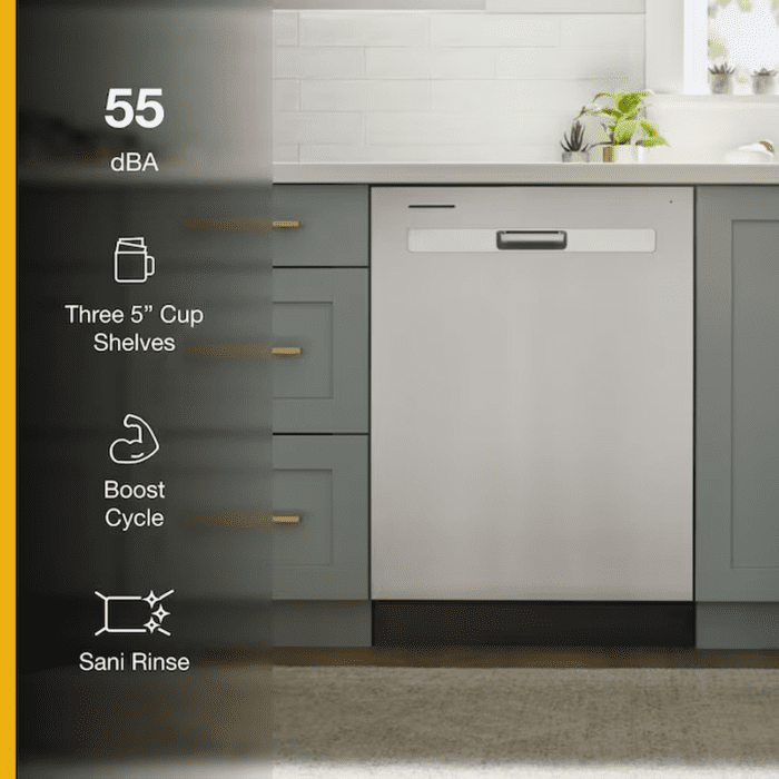 Eco Series 24-In Top Control Built-In Dishwasher (Fingerprint Resistant Stainless Steel), 55-Dba Standard Sound Level - Image 5