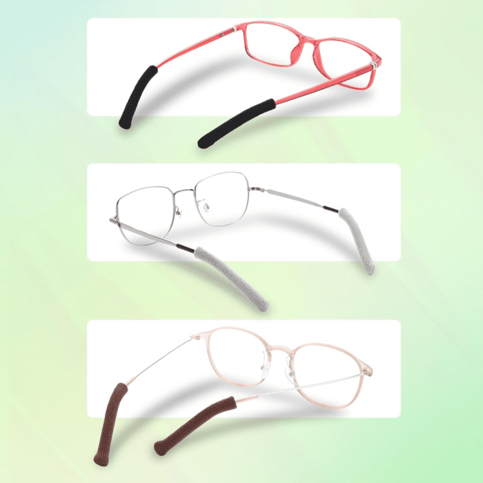 Anti-Slip Elastic Comfort Eyeglasses Temple Tips Sleeve, Microstructured Fabric Glasses Ear Grip, Soft and Well-Fitting Glasses Ear Cushion, Knitting Eyeglass Ear Grips, Glasses Accessories - Image 7