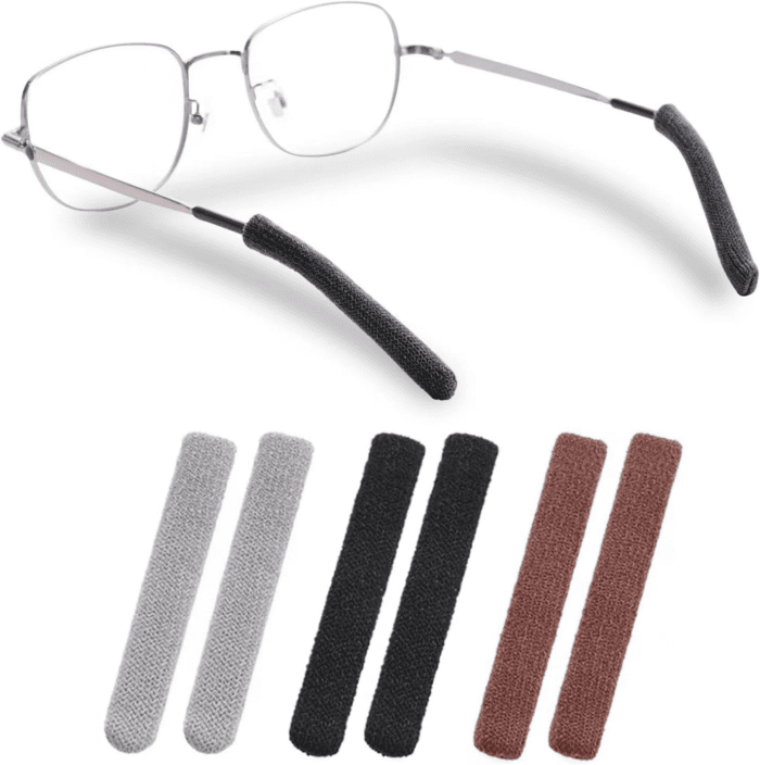 Anti-Slip Elastic Comfort Eyeglasses Temple Tips Sleeve, Microstructured Fabric Glasses Ear Grip, Soft and Well-Fitting Glasses Ear Cushion, Knitting Eyeglass Ear Grips, Glasses Accessories - Image 6