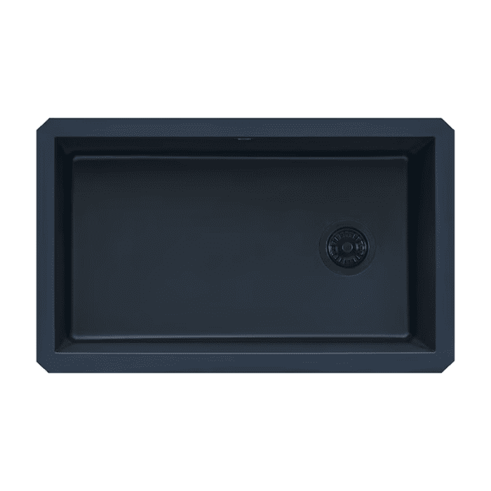 Epigranite Undermount 32-In X 19-In Midnight Black Granite Single Bowl Kitchen Sink - Image 15